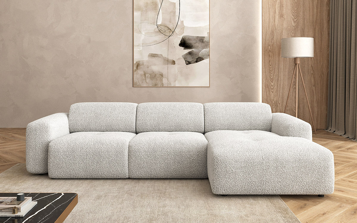 Luxuriöses L-Sofa Calm Bouclé – Modernes Designer-Ecksofa für Ihr Zuhause