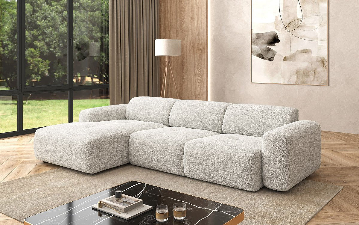 Luxuriöses L-Sofa Calm Bouclé – Modernes Designer-Ecksofa für Ihr Zuhause