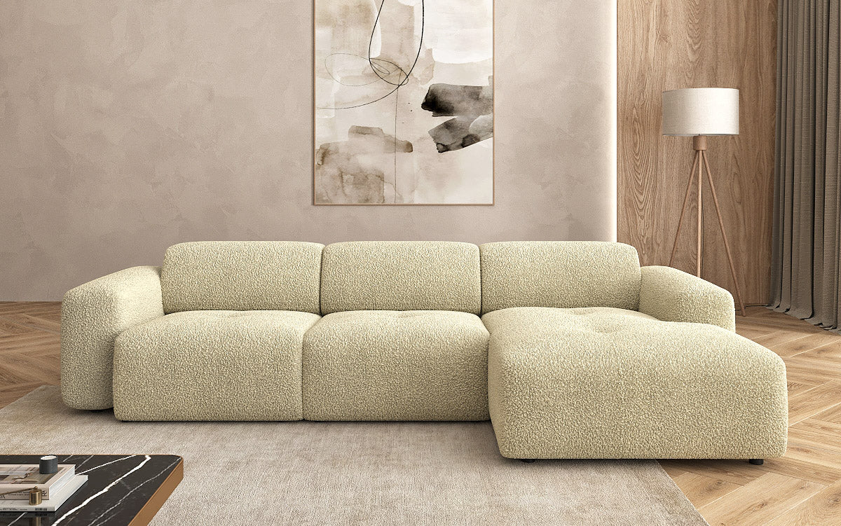 Luxuriöses L-Sofa Calm Bouclé – Modernes Designer-Ecksofa für Ihr Zuhause