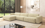 Lade das Bild in den Galerie-Viewer, Exklusives Bouclé L-Sofa Calm Maxi: Modernes Designer Ecksofa mit Komfort
