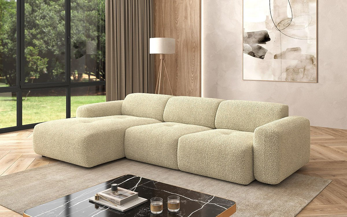 Luxuriöses L-Sofa Calm Bouclé – Modernes Designer-Ecksofa für Ihr Zuhause