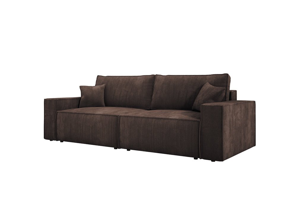 Designer Cord Sofa Velanova: Modernes Schlafsofa mit Klappfunktion für Ihr Wohnzimmer
