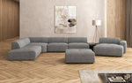 Lade das Bild in den Galerie-Viewer, Luxuriöse Calm Bouclé Ecksofa Wohnlandschaft – Modulare Design Couch mit Hocker