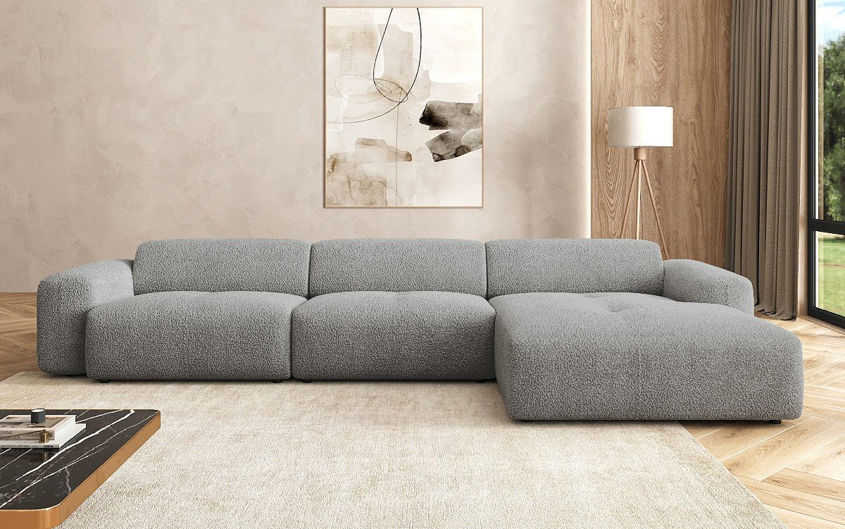 Exklusives Bouclé L-Sofa Calm Maxi: Modernes Designer Ecksofa mit Komfort