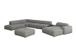 Lade das Bild in den Galerie-Viewer, Luxuriöse Calm Bouclé Ecksofa Wohnlandschaft – Modulare Design Couch mit Hocker