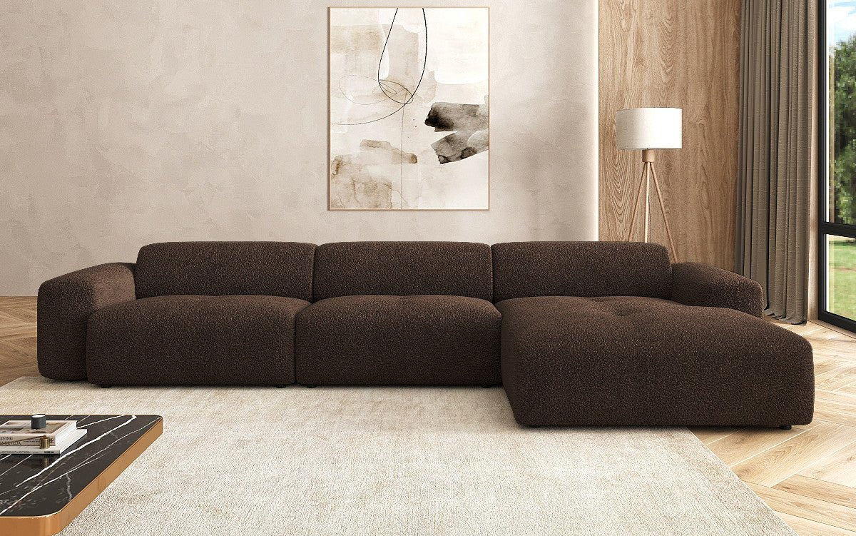 Exklusives Bouclé L-Sofa Calm Maxi: Modernes Designer Ecksofa mit Komfort