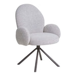 Lade das Bild in den Galerie-Viewer, Luxuriöser Designer Stuhl Salerno: Bouclé, Drehfunktion, Komfortabel für Esszimmer & Büro