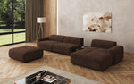 Lade das Bild in den Galerie-Viewer, Luxus Designer L-Sofa Calm Bouclé mit Hocker und Tisch Modernes Wohnzimmer
