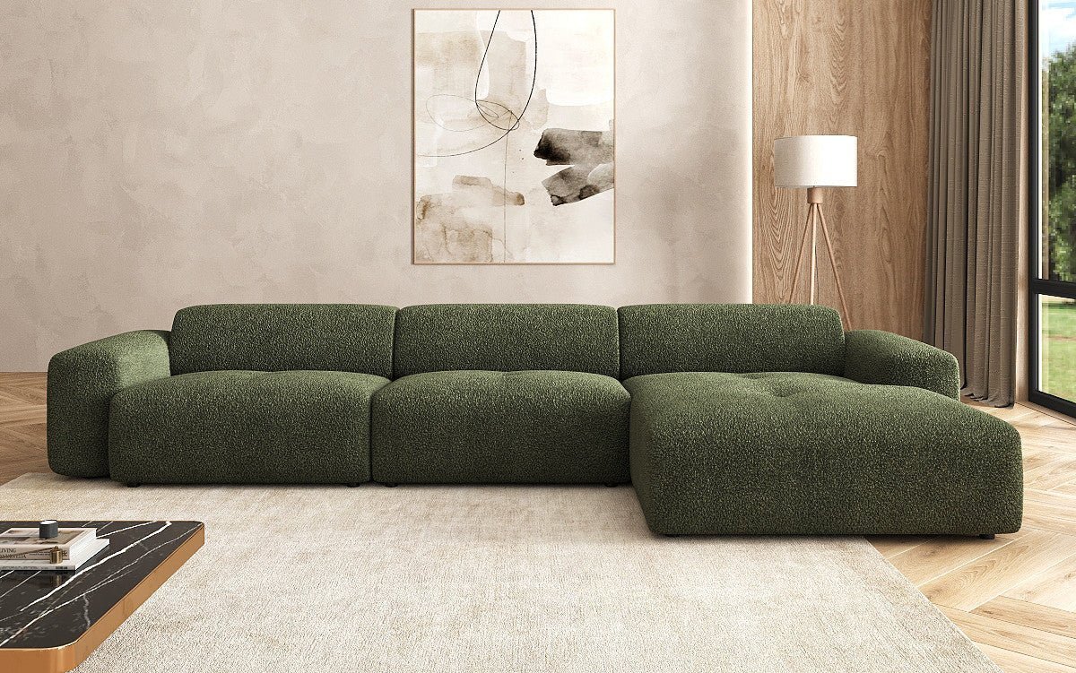 Exklusives Bouclé L-Sofa Calm Maxi: Modernes Designer Ecksofa mit Komfort