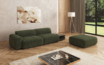 Lade das Bild in den Galerie-Viewer, Designer Sofa Calm 3-Sitzer: Modernes Bouclé-Sofa mit Hocker und Beistelltisch