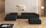 Lade das Bild in den Galerie-Viewer, Luxus Designer L-Sofa Calm Bouclé mit Hocker und Tisch Modernes Wohnzimmer