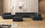 Lade das Bild in den Galerie-Viewer, Luxuriöse Calm Bouclé Ecksofa Wohnlandschaft – Modulare Design Couch mit Hocker