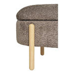 Lade das Bild in den Galerie-Viewer, Eleganter Bianca Bouclé Beistellhocker Braun mit Praktischem Stauraum