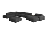 Lade das Bild in den Galerie-Viewer, Luxuriöse Calm Bouclé Ecksofa Wohnlandschaft – Modulare Design Couch mit Hocker
