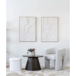 Lade das Bild in den Galerie-Viewer, Lumino Bouclé Beistellhocker Weiß: Eleganter Stauraum für Ihr Zuhause