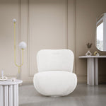 Lade das Bild in den Galerie-Viewer, Eleganter Kyoto Designer Bouclé Sessel mit 360° Drehfunktion – Komfort trifft Stil