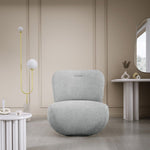 Lade das Bild in den Galerie-Viewer, Eleganter Kyoto Designer Bouclé Sessel mit 360° Drehfunktion – Komfort trifft Stil