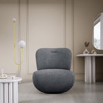 Lade das Bild in den Galerie-Viewer, Eleganter Kyoto Designer Bouclé Sessel mit 360° Drehfunktion – Komfort trifft Stil