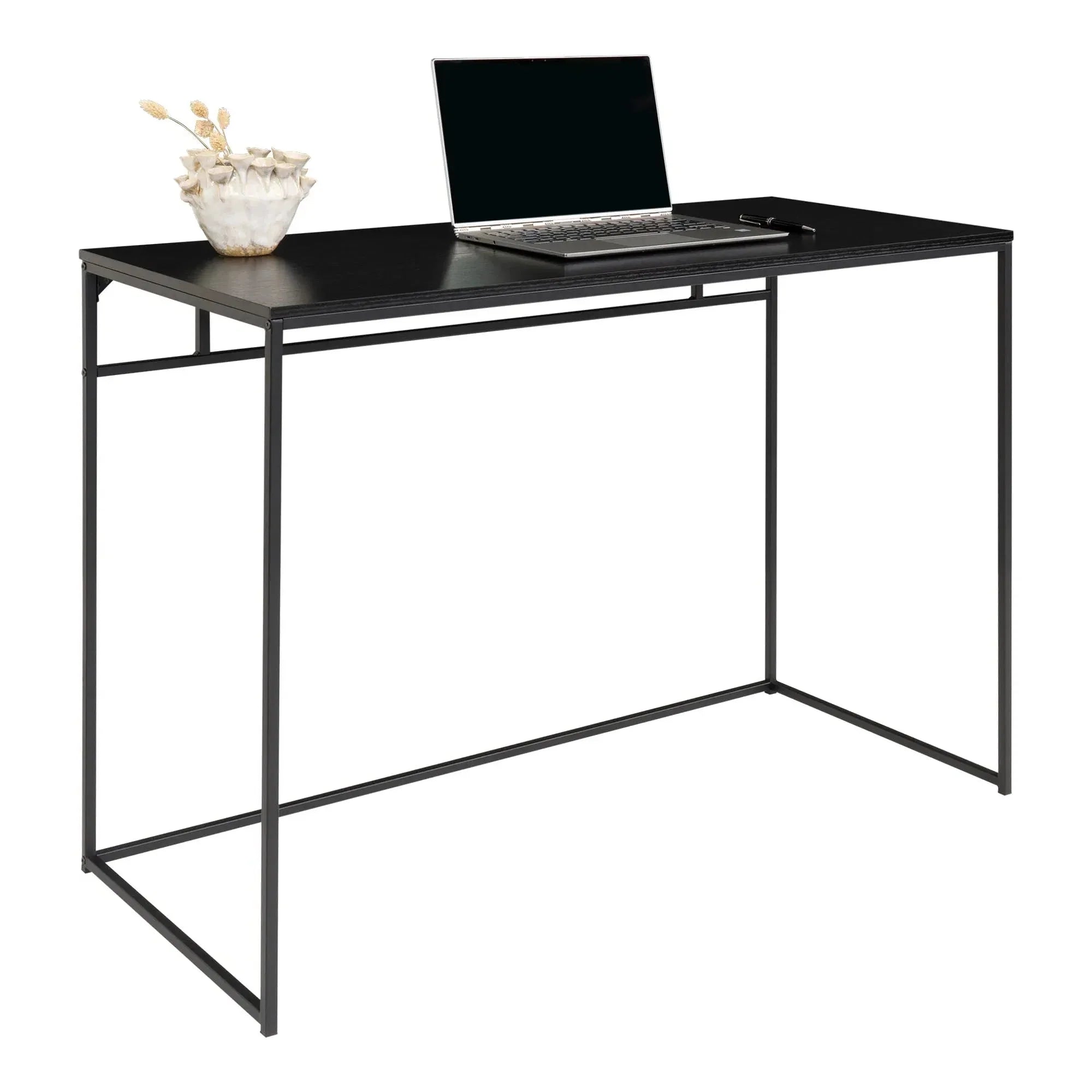 Eleganter ARCO Designer Schreibtisch für Modernes Büro Home Office Eiche Schwarz Holz