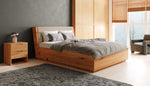 Lade das Bild in den Galerie-Viewer, Designer Massivholz Eichenbett Cassian mit Integriertem Stauraum – Modern & Elegant