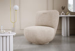 Lade das Bild in den Galerie-Viewer, Eleganter Kyoto Designer Bouclé Sessel mit 360° Drehfunktion – Komfort trifft Stil