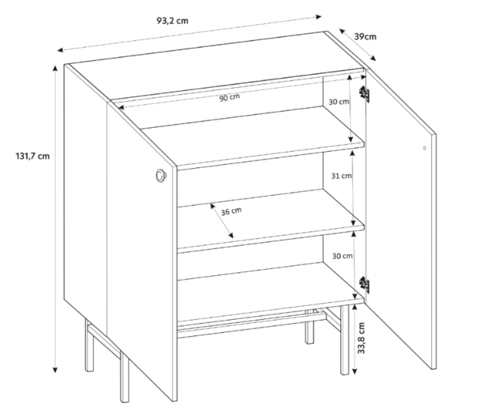 Elegante Designer Kommode Liora – Stilvolle Stauraumlösung für Ihr Zuhause