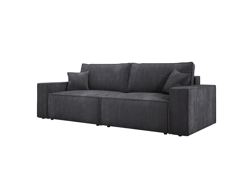 Designer Cord Sofa Velanova: Modernes Schlafsofa mit Klappfunktion für Ihr Wohnzimmer