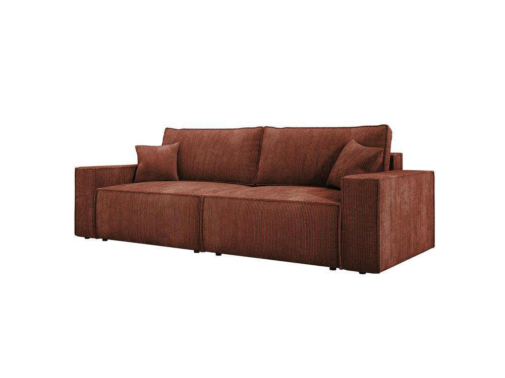 Designer Cord Sofa Velanova: Modernes Schlafsofa mit Klappfunktion für Ihr Wohnzimmer