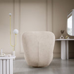 Lade das Bild in den Galerie-Viewer, Eleganter Kyoto Designer Bouclé Sessel mit 360° Drehfunktion – Komfort trifft Stil