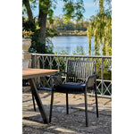 Lade das Bild in den Galerie-Viewer, 4er Set Verona Gartenstuhl Schwarz Stapelbar Outdoor Terrasse Balkon Wetterfest Modern Design