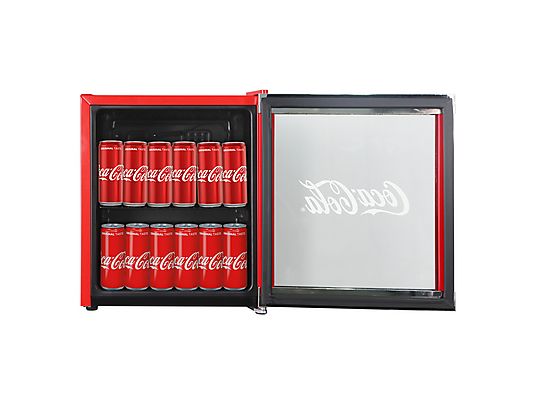 CUBES CC 165 E Coca Cola Getränkekühlschrank 48 L Rot – kompakter Kühlschrank für Getränke
