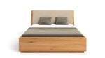 Lade das Bild in den Galerie-Viewer, Designer Massivholz Eichenbett Cassian mit Integriertem Stauraum – Modern & Elegant