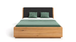 Lade das Bild in den Galerie-Viewer, Designer Massivholz Eichenbett Cassian mit Integriertem Stauraum – Modern & Elegant