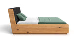 Lade das Bild in den Galerie-Viewer, Designer Massivholz Eichenbett Cassian mit Integriertem Stauraum – Modern & Elegant