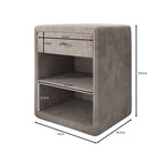 Lade das Bild in den Galerie-Viewer, Eleganter Designer Cord-Nachttisch Amy: Stilvolle Nachtkommode mit Stauraum