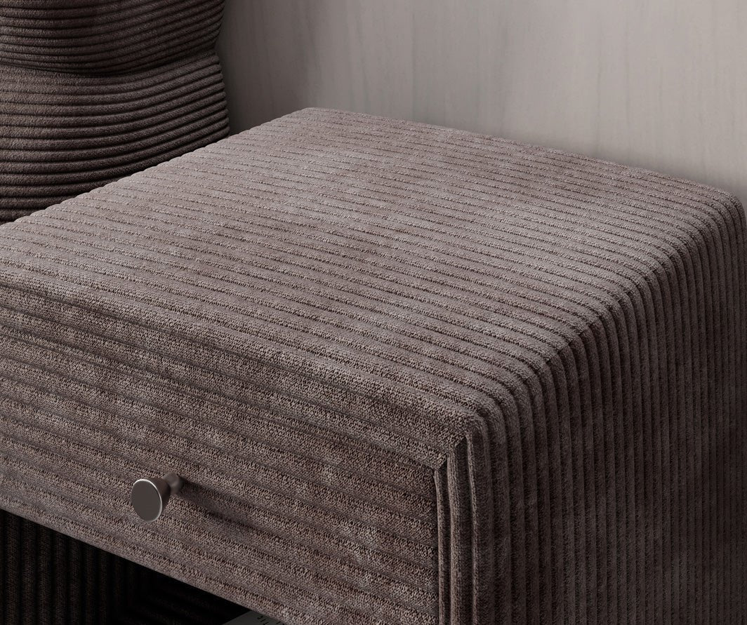 Eleganter Designer Cord-Nachttisch Amy: Stilvolle Nachtkommode mit Stauraum