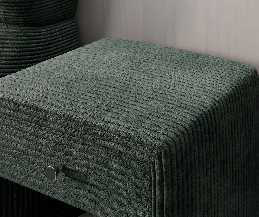 Eleganter Designer Cord-Nachttisch Amy: Stilvolle Nachtkommode mit Stauraum