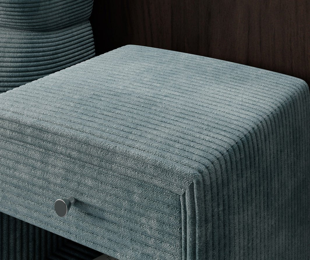 Eleganter Designer Cord-Nachttisch Amy: Stilvolle Nachtkommode mit Stauraum