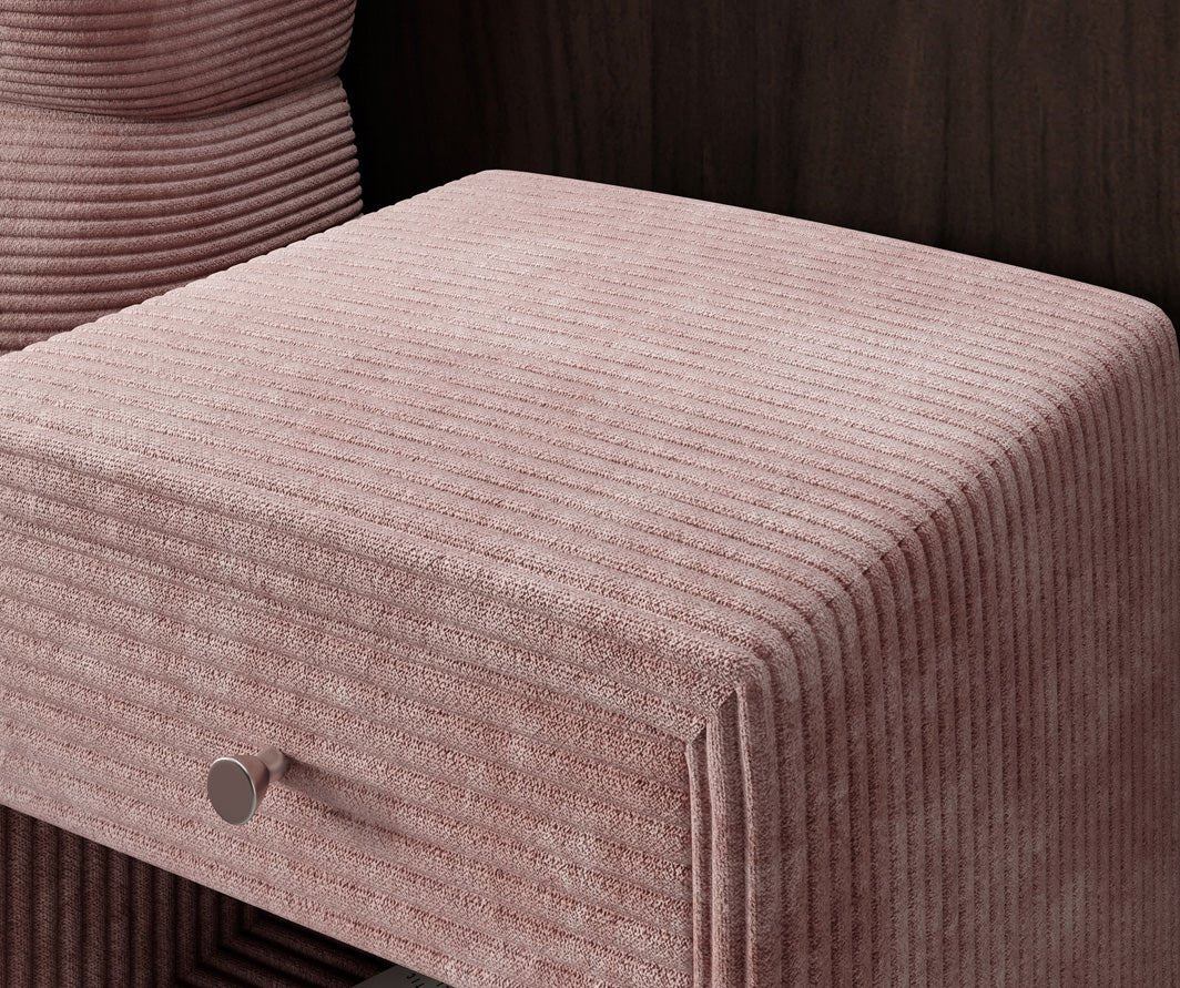 Eleganter Designer Cord-Nachttisch Amy: Stilvolle Nachtkommode mit Stauraum