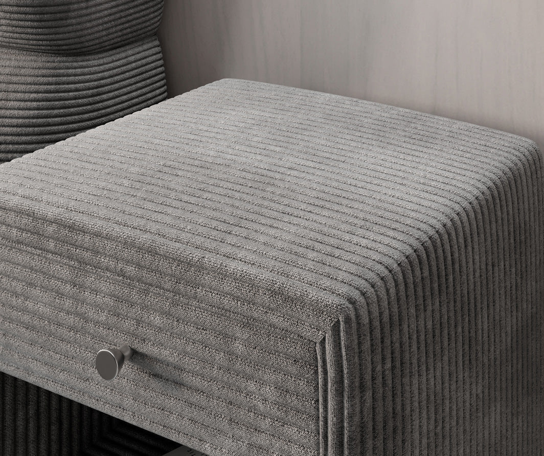 Eleganter Designer Cord-Nachttisch Amy: Stilvolle Nachtkommode mit Stauraum