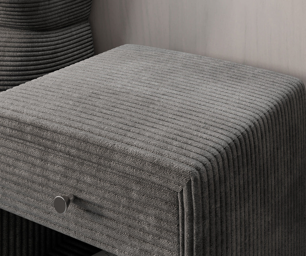 Eleganter Designer Cord-Nachttisch Amy: Stilvolle Nachtkommode mit Stauraum