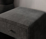 Lade das Bild in den Galerie-Viewer, Eleganter Designer Cord-Nachttisch Amy: Stilvolle Nachtkommode mit Stauraum
