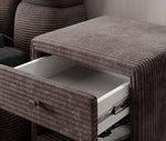 Lade das Bild in den Galerie-Viewer, Eleganter Designer Cord-Nachttisch Amy: Stilvolle Nachtkommode mit Stauraum