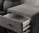 Lade das Bild in den Galerie-Viewer, Eleganter Designer Cord-Nachttisch Amy: Stilvolle Nachtkommode mit Stauraum