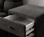 Lade das Bild in den Galerie-Viewer, Eleganter Designer Cord-Nachttisch Amy: Stilvolle Nachtkommode mit Stauraum