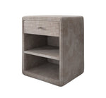 Lade das Bild in den Galerie-Viewer, Eleganter Designer Cord-Nachttisch Amy: Stilvolle Nachtkommode mit Stauraum