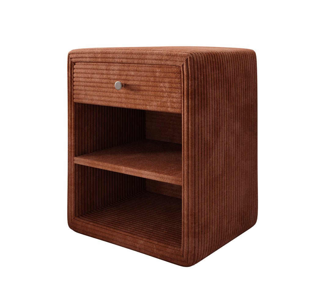 Eleganter Designer Cord-Nachttisch Amy: Stilvolle Nachtkommode mit Stauraum