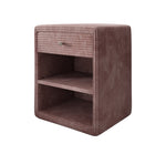 Lade das Bild in den Galerie-Viewer, Eleganter Designer Cord-Nachttisch Amy: Stilvolle Nachtkommode mit Stauraum