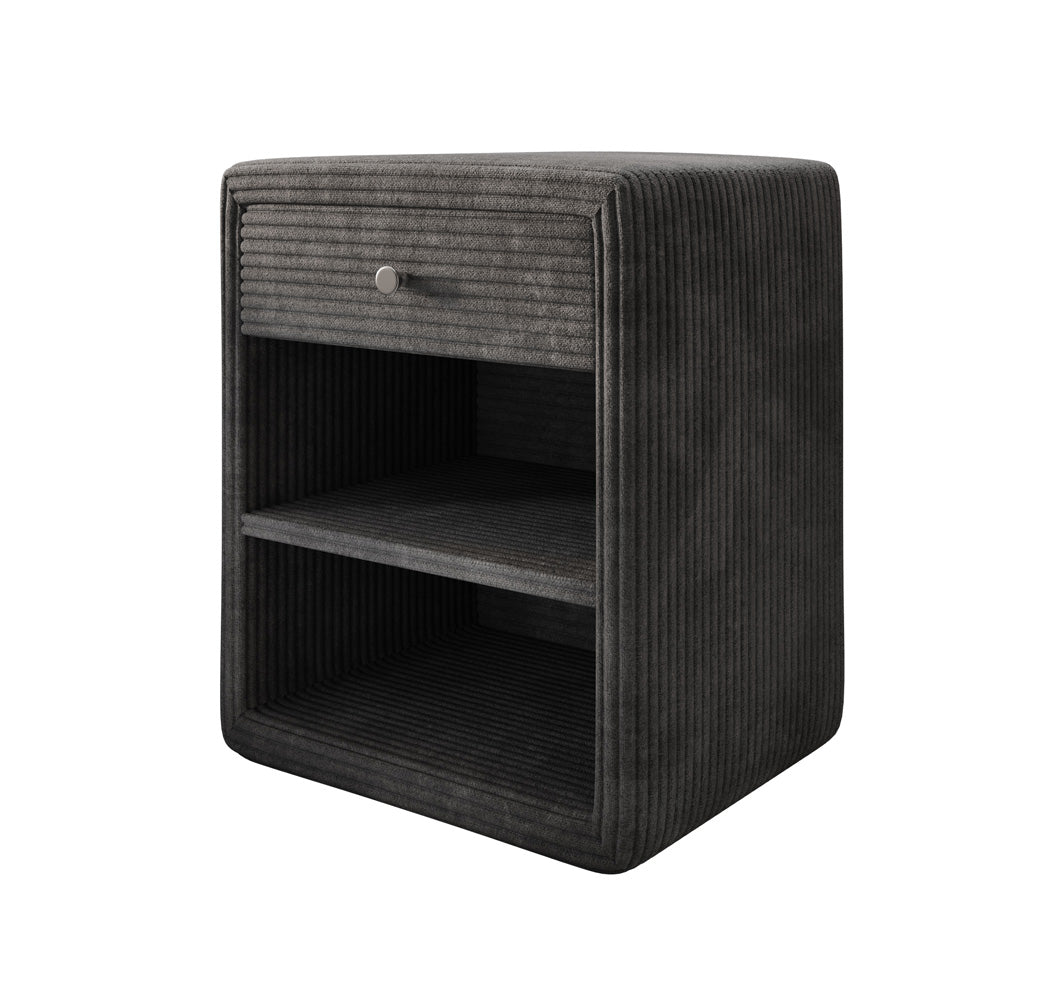 Eleganter Designer Cord-Nachttisch Amy: Stilvolle Nachtkommode mit Stauraum