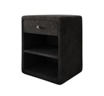 Lade das Bild in den Galerie-Viewer, Eleganter Designer Cord-Nachttisch Amy: Stilvolle Nachtkommode mit Stauraum